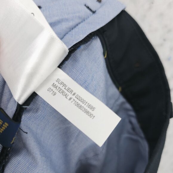 POLO RALPH LAUREN Chino Pants Navy Blue Stretch Straight Fit Size 34x30 - Picture 10 of 10